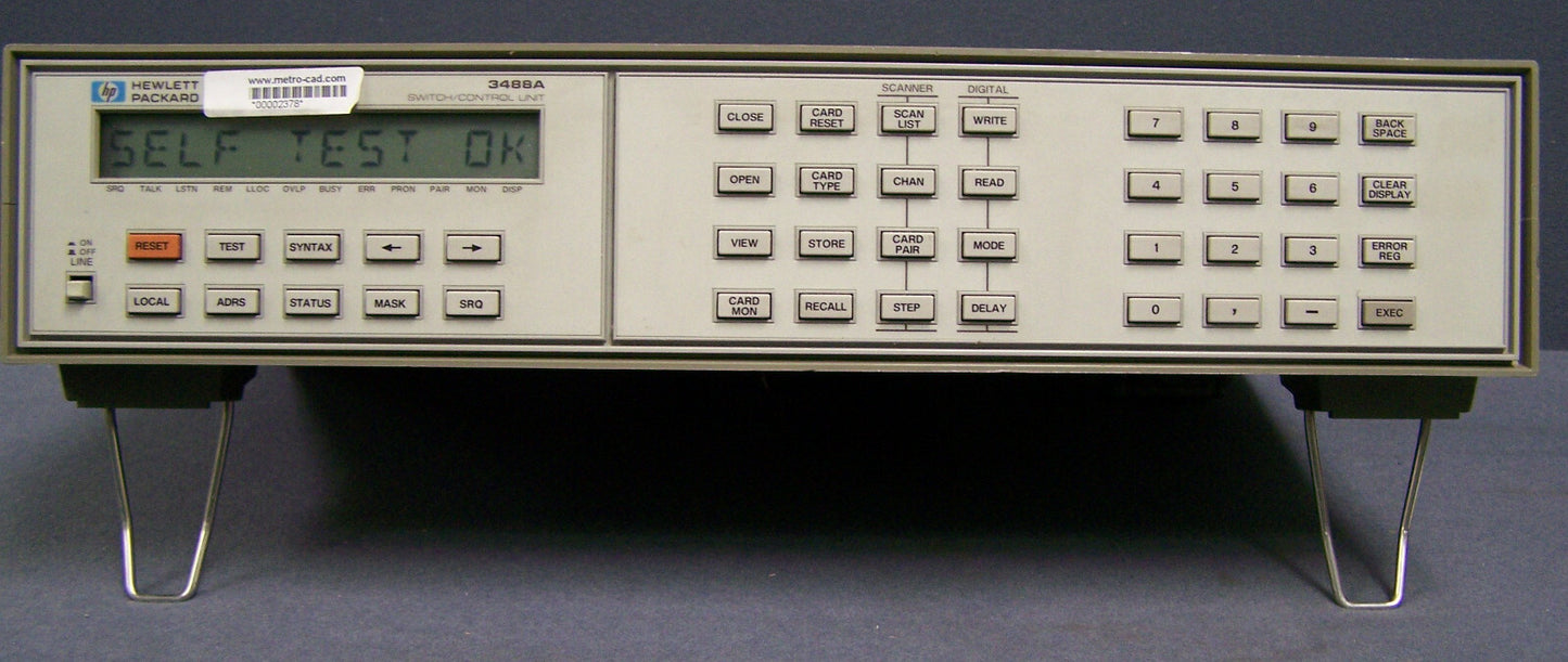 HP 3488A COMMUTATEUR/UNITÉ DE COMMANDE : COMMUTATION DE SIGNAL CC-26,5 GHz SN 2719A-32678