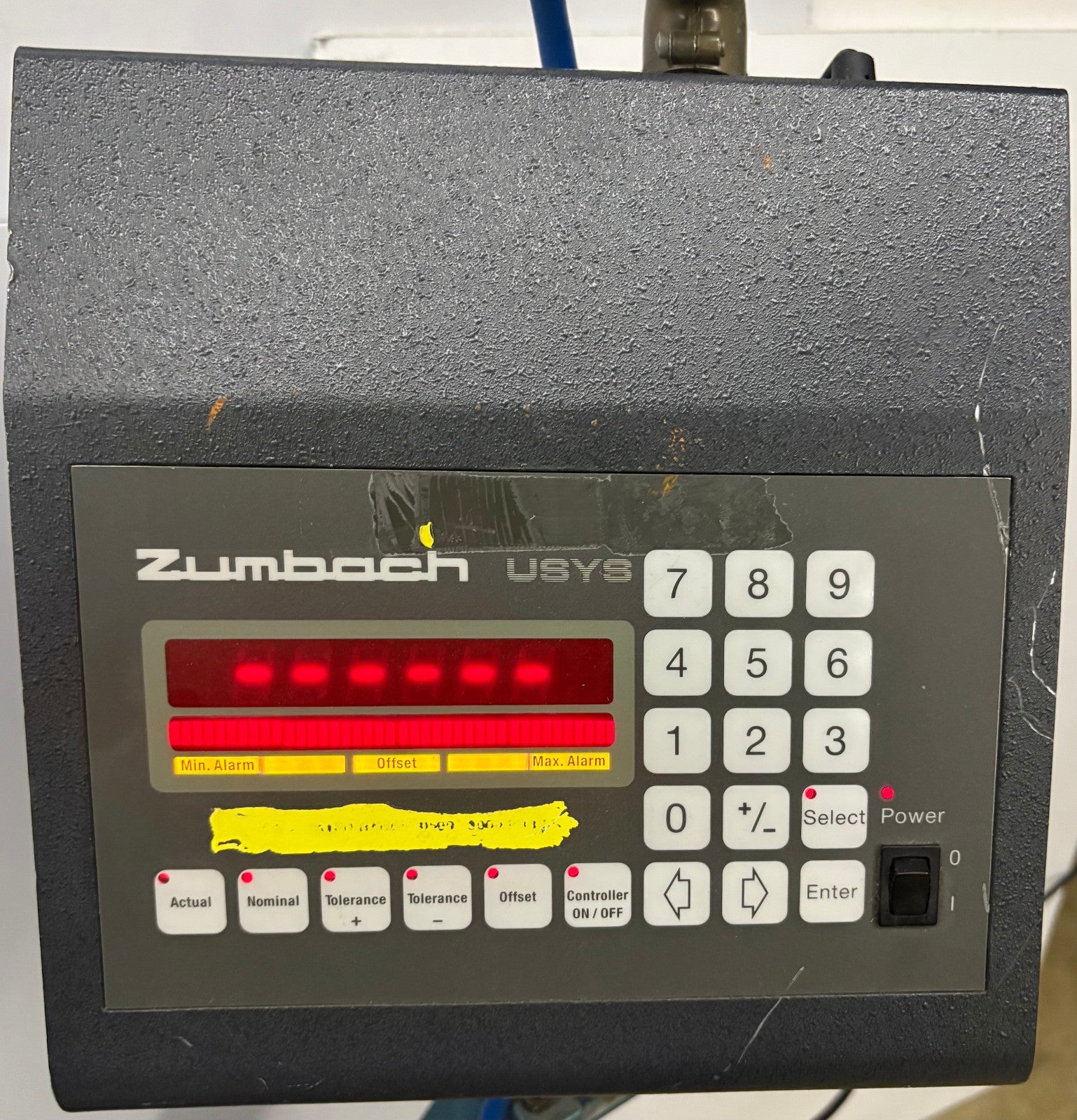ZUMBACH LASER MEASUREMENT UNIT ODAC 16J HEAD & USYS 10 DISPLAY