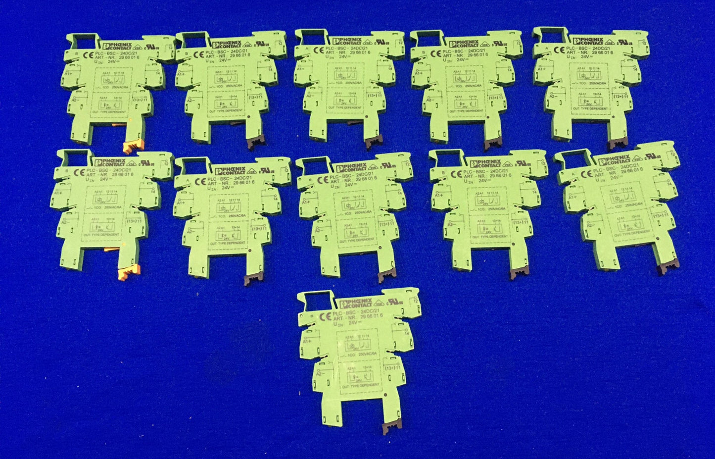 Cantidad 11 - PHOENIX CONTACT PLC-BSC-24DC/21/2966016/29 66 01 6 ZÓCALO DE RELÉ