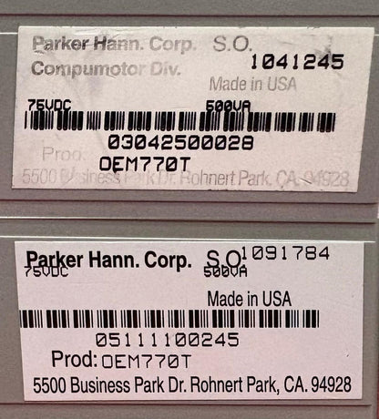 PARKER COMPUMOTOR OEM770T TORQUE SERVO DRIVE STEPPER CONTROLLER - 1 LOT QTY 2