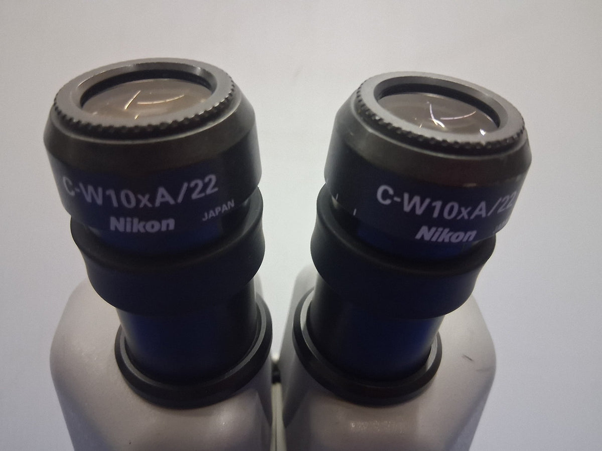 NIKON SMZ645 8-50X BINOCULAR STEREO ZOOM MICROSCOPE HEAD WITH 10X EYEPIECES