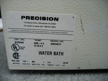 PRECISION MDL 282 / KAT.-NR. 51220048 BEHEIZTES WASSERBAD OHNE DECKEL