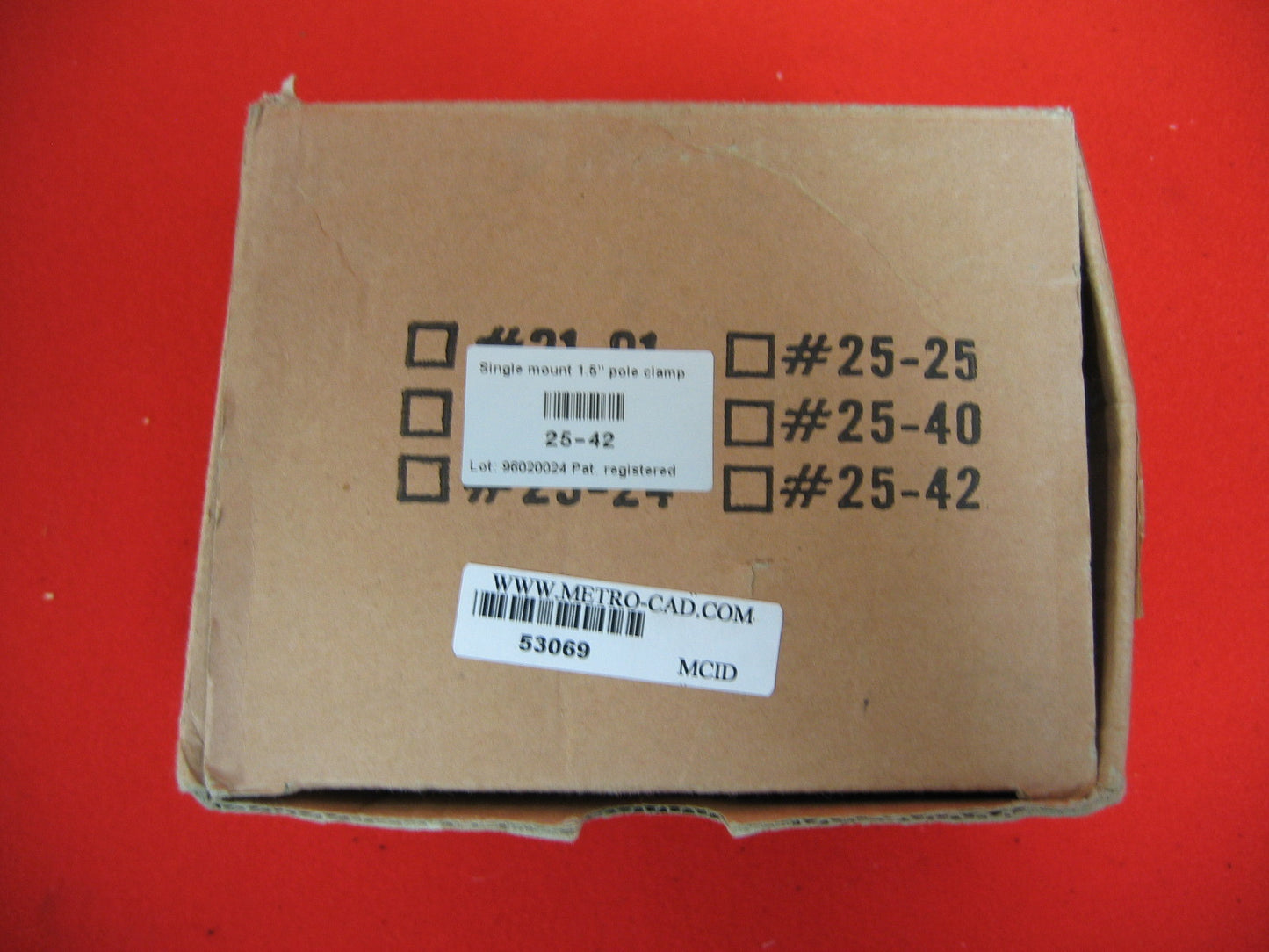 MORSETTO PER PALO REGOLABILE MODELLO 25-42 A MONTAGGIO SINGOLO DA 1,5"- 1 1/4" CON PERNO PERNO DA 3/4"