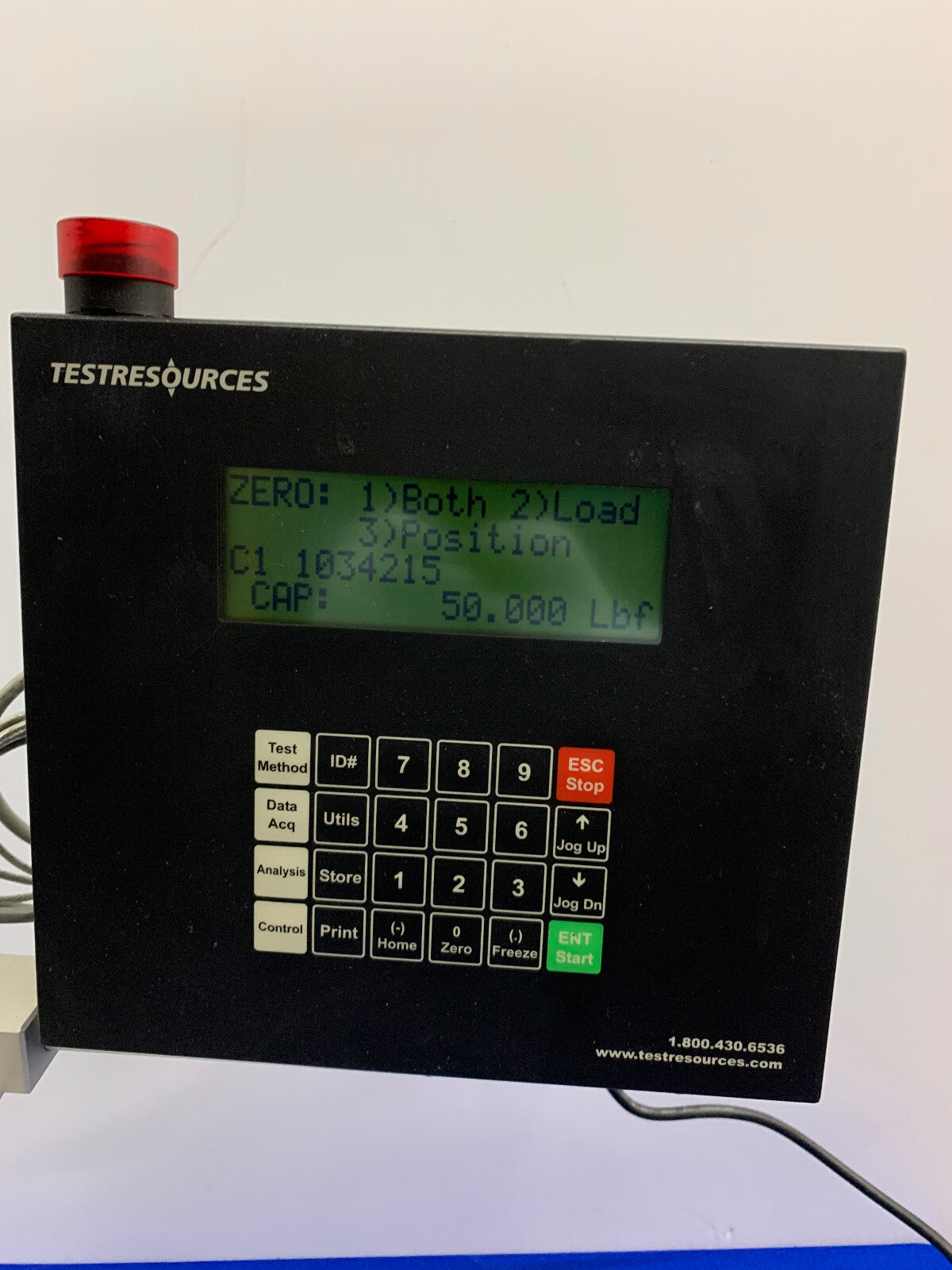 ACTIONNEUR TESTRESOURCES 225 LB AVEC CAPTEUR DE FORCE SM-50-294, CAPTEUR DE FORCE 50 LB