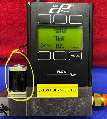 Cole Parmer Vacuum Pressure Digital Gauge Control System EW-68026-58 PC-100PSIG-