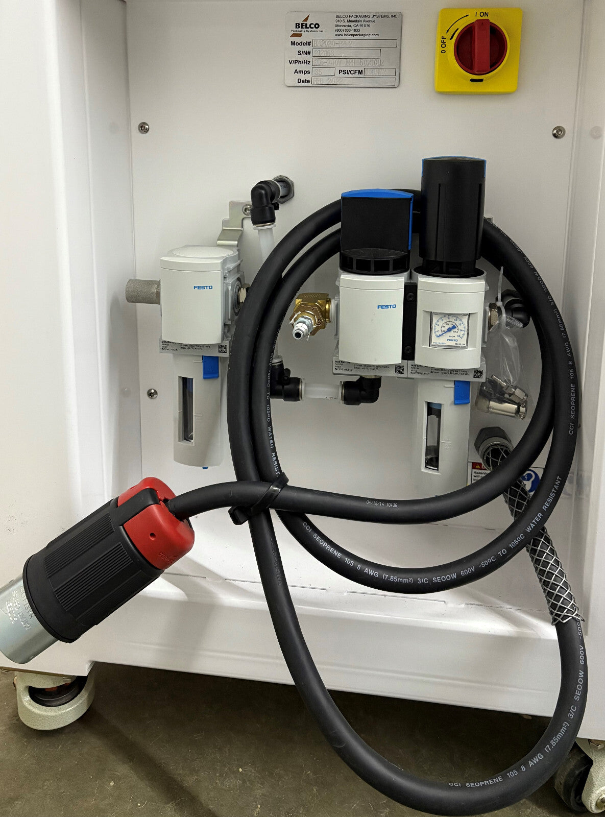 BELCO BM2020-P2W2 BLISTER SEALER MEDICAL TRAY PACKAGING SYSTEM 208-240V 1 PH