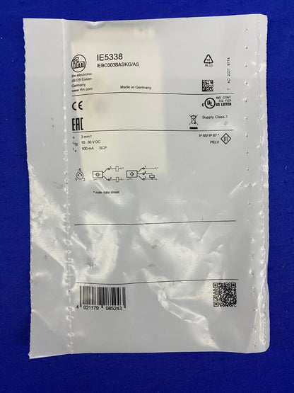 IFM ELECTRONIC IE5338 IEBC003BASKG/AS INDUCTIVE PROXIMITY SENSOR NEW
