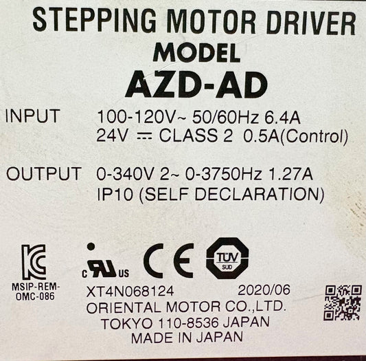 ORIENTAL MOTOR DGM130R-AZAC ROTARY TABLE w/ STEPPING MOTOR DRIVER AZD-AD - PARTS