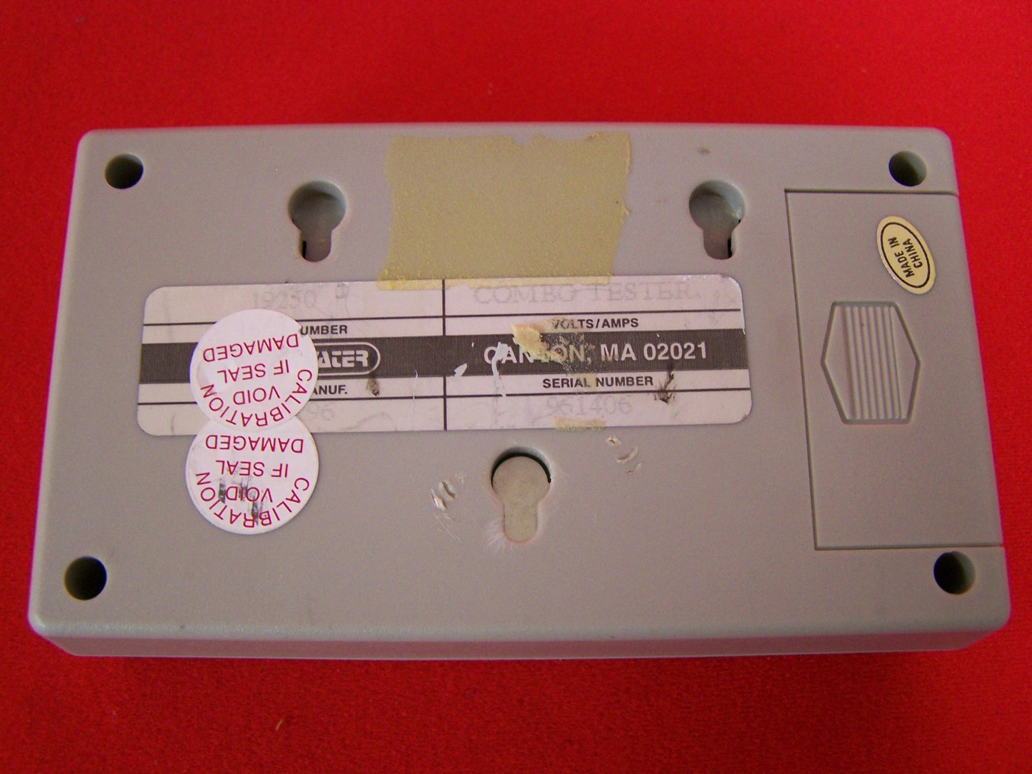 CHARLESWATER 19350 SN 961406 WRIST STRAP/FOOTWEAR TESTER 9 VDC BATTERY