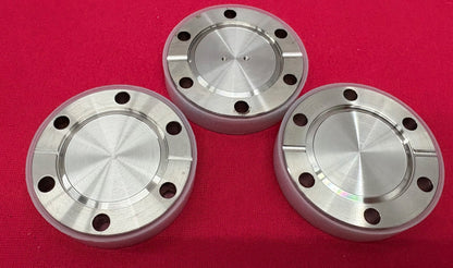 CONFLAT FLANGE BLANK DOUBLE SIDED 2 3/4” STAINLESS STEEL FITTING - 1 LOT QTY 3