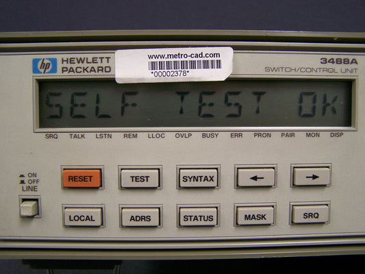 UNIDAD DE CONTROL/CONMUTACIÓN HP 3488A: CONMUTACIÓN DE SEÑAL DE CC DE 26,5 GHZ N.º DE SERIE 2719A-32678