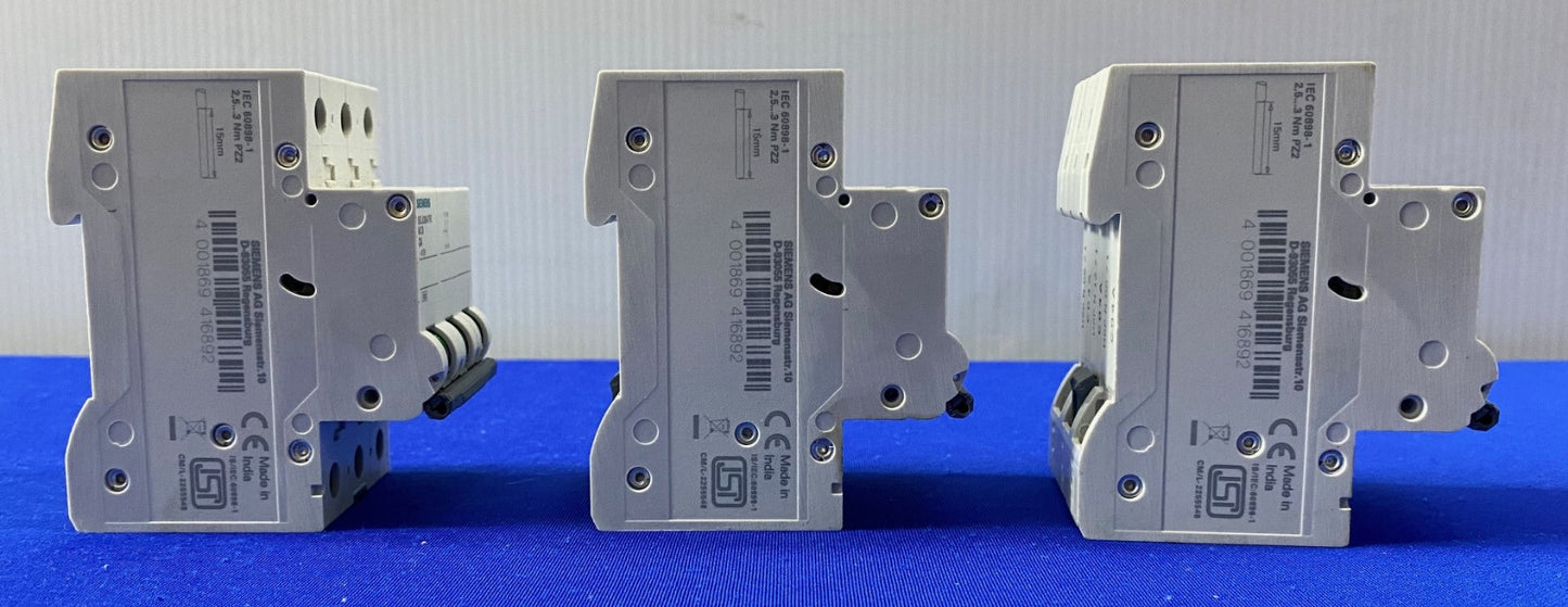 SIEMENS 5SL63047RC MCB C4 MINIATURE CIRCUIT BREAKER - 1 LOT QTY 3
