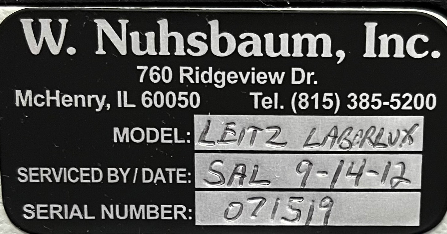 LEITZ LABORLUX K BINOCULAR MICROSCOPE 02043.036 W/ PERIPLAN 10X/18 EYEPIECES