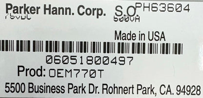 PARKER COMPUMOTOR OEM SERIES TORQUE SERVO DRIVE OEM770T w/ 73-018496-01 REV B