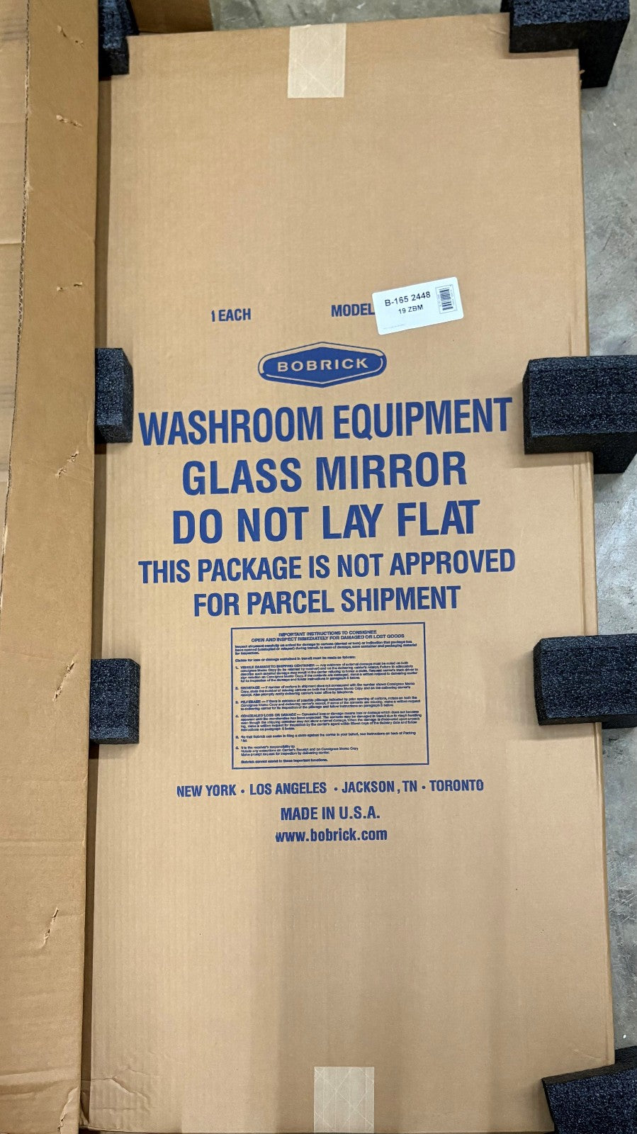 Bobrick B165 2448  24" W x 48" H Rectangular Framed Bathroom Wall Mirror  Finish