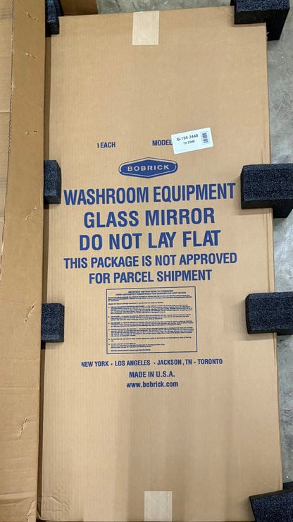 Bobrick B165 2448  24" W x 48" H Rectangular Framed Bathroom Wall Mirror  Finish