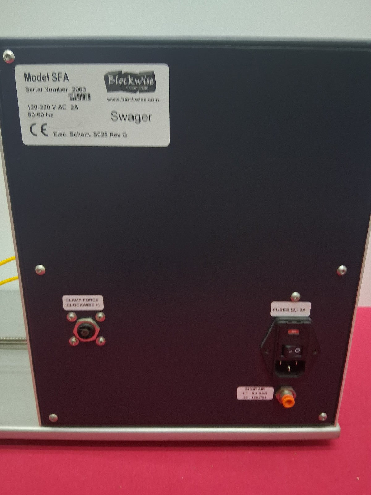 Blockwise Engineering SFA Marker Band Swager 120-220 VAC 2A  500 RPM No Die