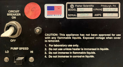 FISHER SCIENTIFIC ISOTEMP モデル 960 冷蔵循環バス / 蓋なし
