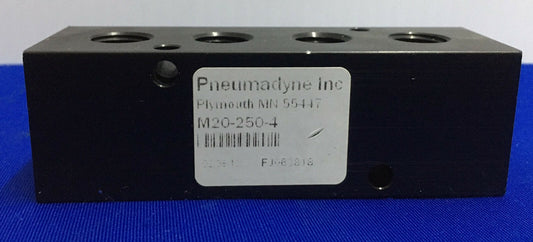 PNEUMADYNE M20-250-4 MANIFOLD 3/8" INLET SIZE 1/4" OUTLET SIZE NPT