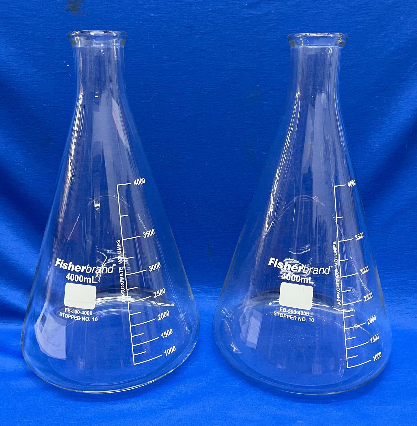 FISHERBRAND FB-500-4000 BICCHIERE ERLENMEYER 4000mL STRETTO - QTY 2