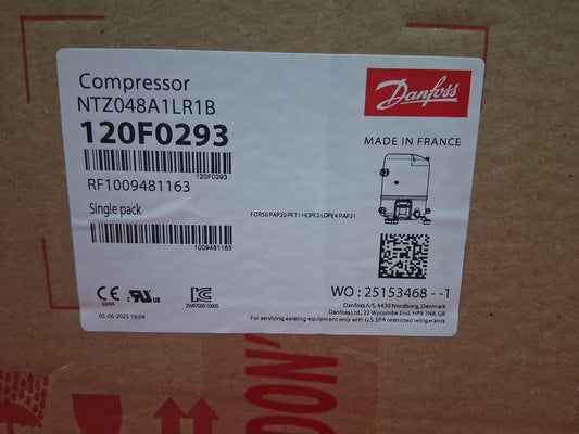 Danfoss NTZ048A1LR1B Reciprocating Compressor 2 HP