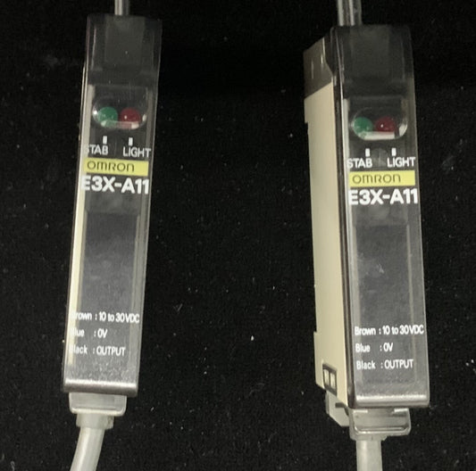 QTY 2 - OMRON E3X-A11 PHOTOELECTRIC SENSOR