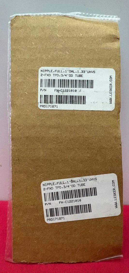 LESKER FN-C1221010 FLANGE - 1 CARDBOARD PLATFORM WITH QTY 2 FLANGES