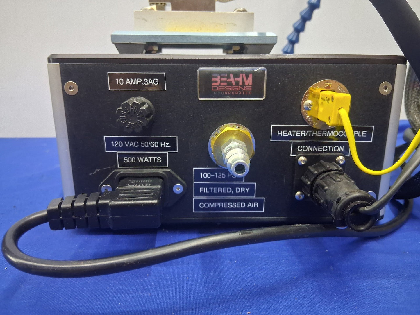 Beahm 43-B Manual Die Necker 120V 50/60 Hz 100-125 PSI 10 Amp
