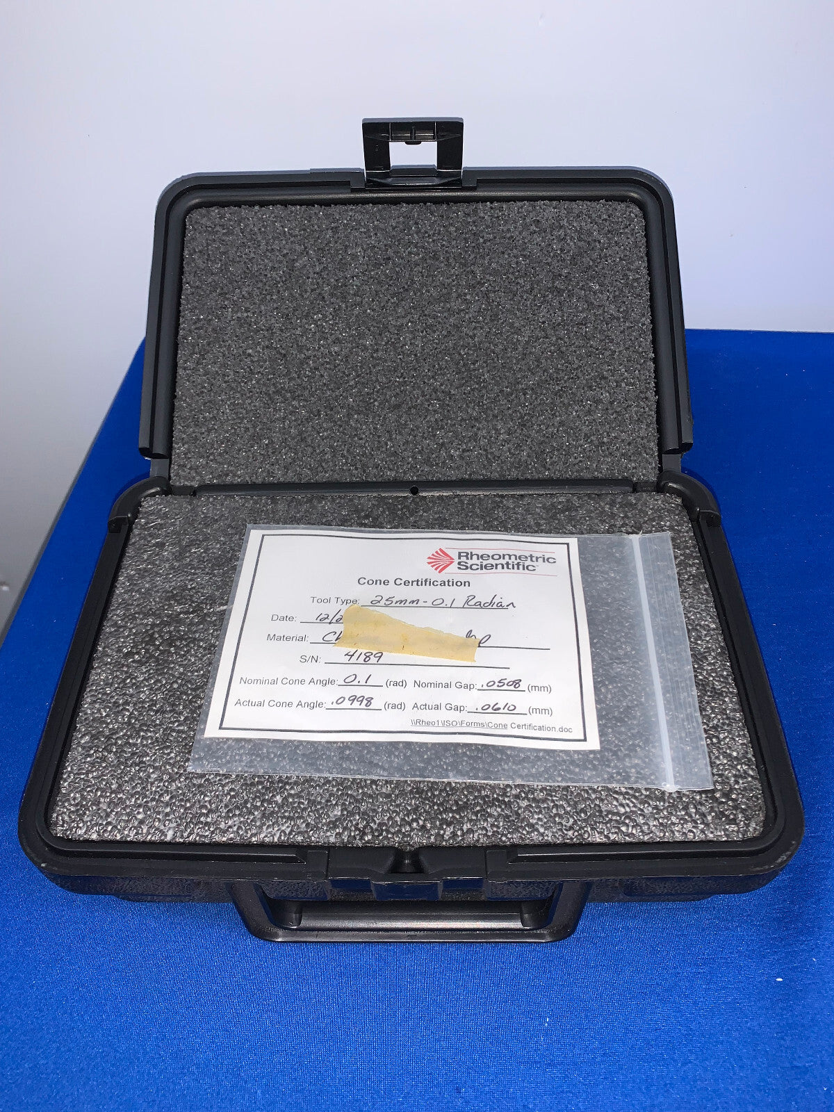 RHEOMETRIC SCIENTIFIC, SR-5, 4189, 25mm - 0,1 RADIALEN RHEOMETER KEGEL