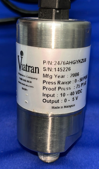 VIATRAN MODEL 247 DRUKTRANSDUCER 2476AHGYKZU8 DRUKBEREIK 0-50 PSIG