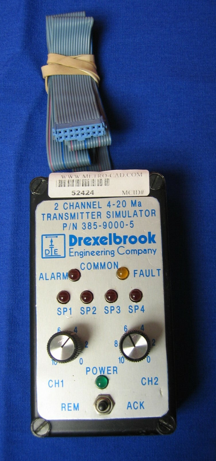 SIMULATEUR D'ÉMETTEUR DREXELBROOK 2 CANAUX 4-20 MA ;