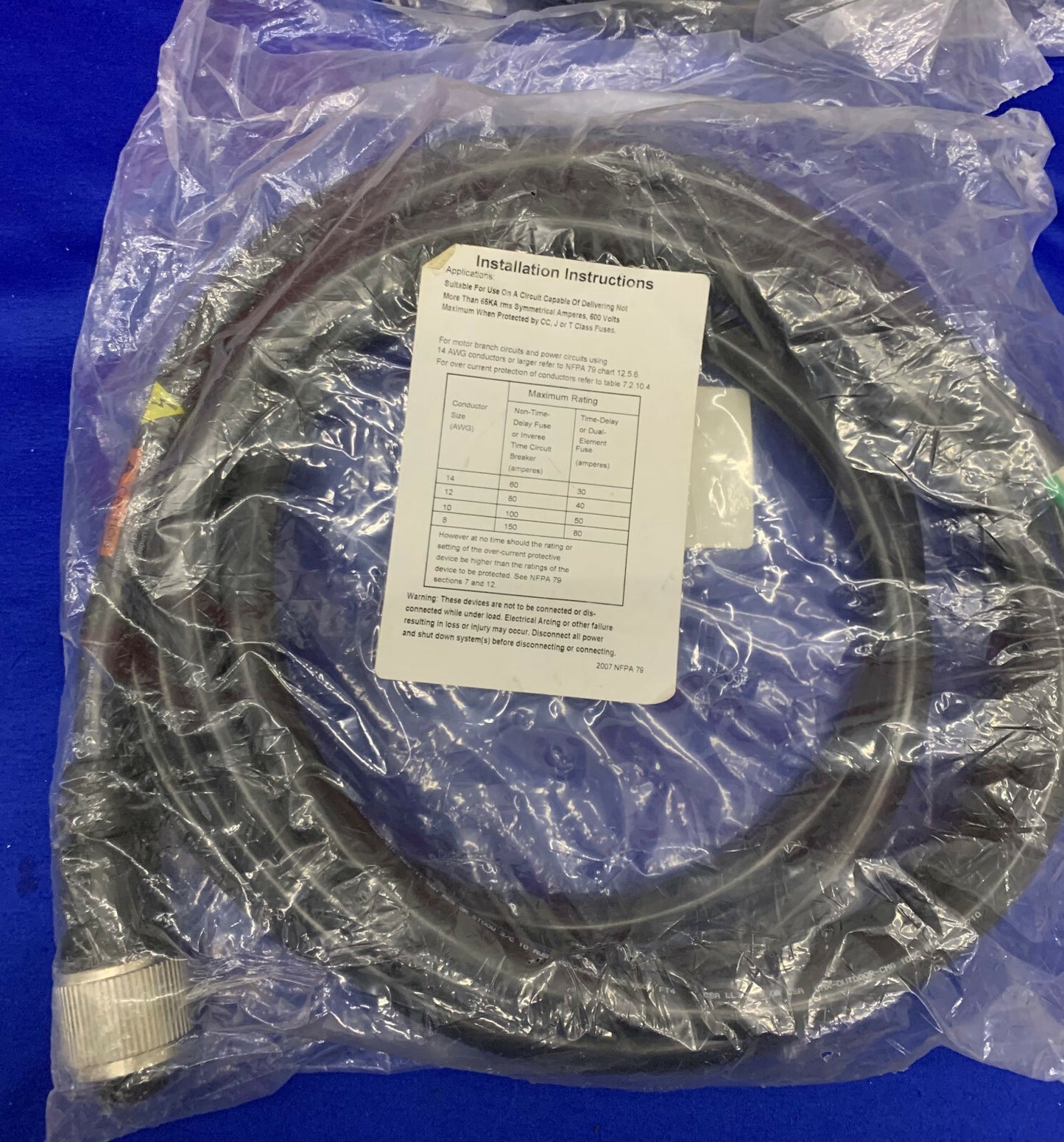 Lotto di 2 Turck GKDM 30-5M 3X10 AWG Cavo PVC nero ST00W 3 poli femmina dritto