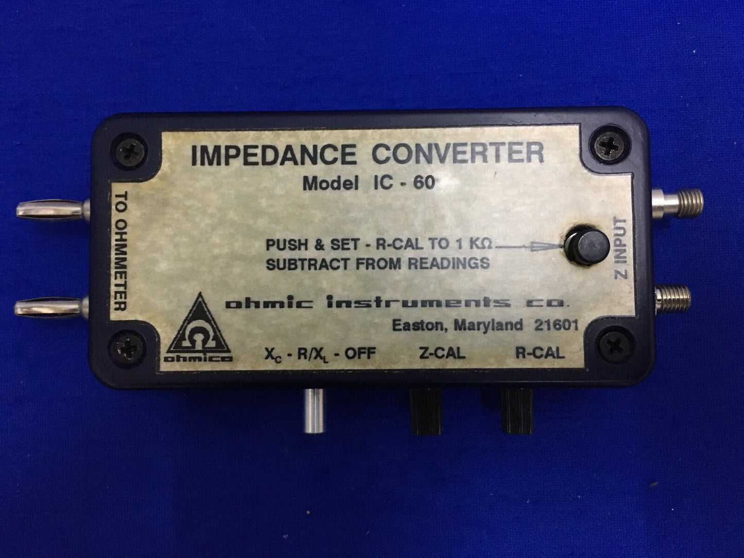 STRUMENTI OHMICI IC-60 / IC 60 CONVERTITORE IMPEDENZA-OHM R-CAL A 1 KΩ