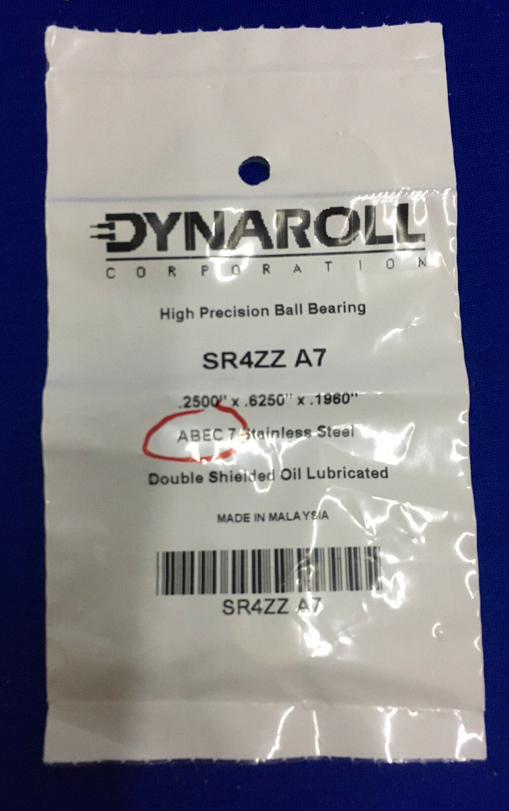CUSCINETTO A SFERE AD ALTA PRECISIONE DYNAROLL SR4ZZ A7 / SR4ZZA7