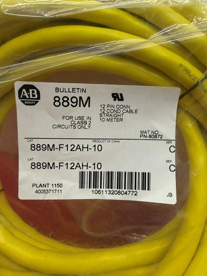 Allen Bradley M23 Cordset 12-Pin Female Straight Cable # 889M-F12AH-10 Ser C