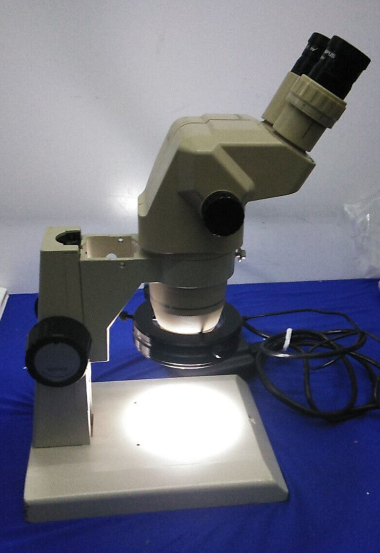 Microscopio Olympus SZ30 Track Stand con luce ad anello LED ingrandimento 9-40X