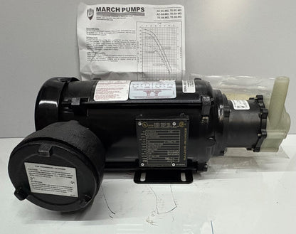 MARCH PUMPS TE-5C-MD 1 PH SN 391532 XP 0150-0026-0400 W/ BALDOR MOTOR CC-550712
