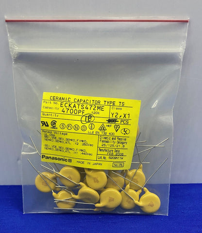 パナソニック ECKATS472ME DIGI-KEY P10465-ND セラミックコンデンサ 4700PF - 18 個入り 1 パッケージ