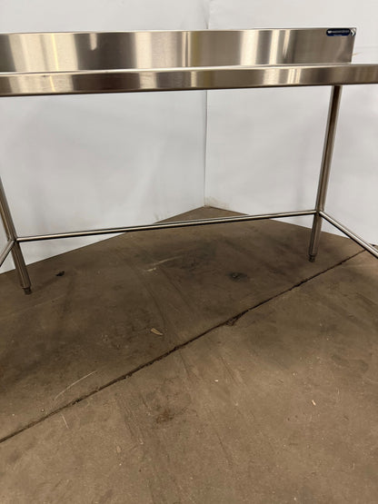 Stainless Steel Table 29" W x 60" L x 34 1/2" H With 5" Backsplash Workbench