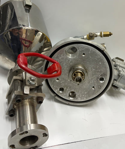 STAINLESS STEEL MIXING POT W/ GAST 1UPNRV11GR11 AIR GEAR MOTOR GR11 GEAR REDUCER