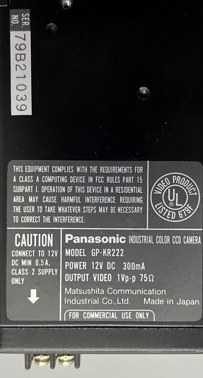ROI RAM OPTISCHE INSTRUMENTATIE 30-4000-00 &amp; PANASONIC GP-KR222 DIGITALE CCD-CAM