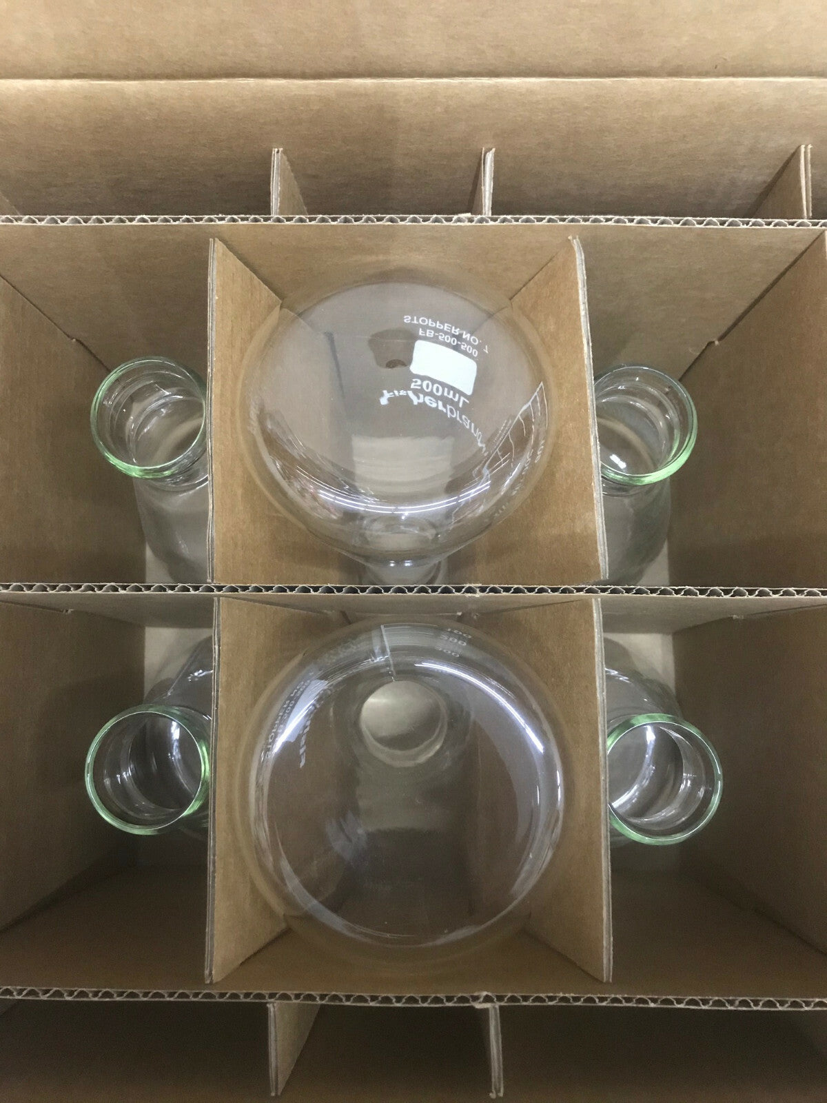 1 CAJA CON 6 FRASCOS - FRASCO FISHER SCIENTIFIC FB-500-500 ERLENMEYER