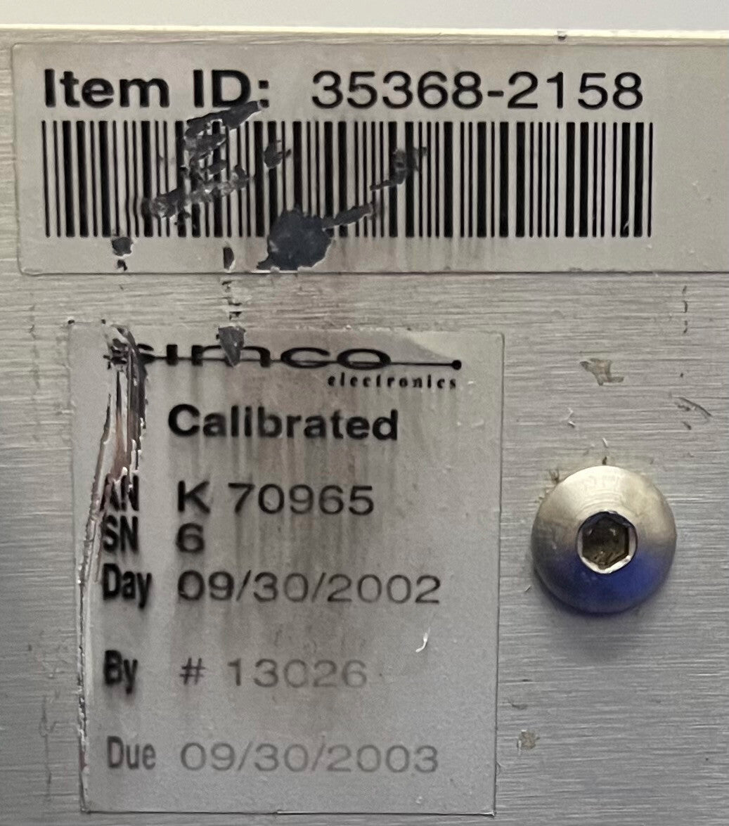 CHROMALOX SIMCO ID 35368-2158 RISCALDATORE A GAS/AZOTO/ARIA - PARTI/RIPARAZIONE 