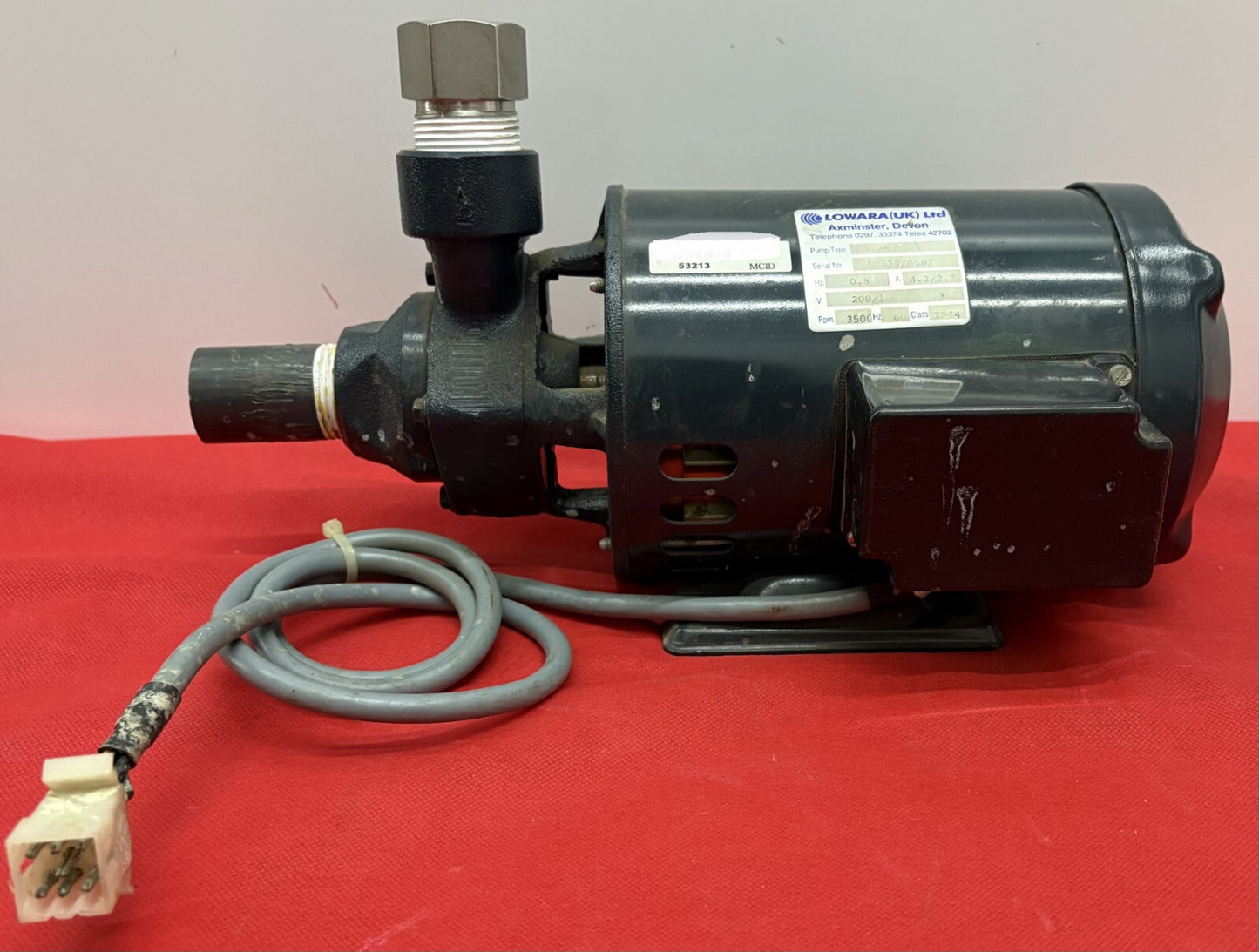 LOWARA PB40 PERIPHERAL PUMP CLASS IP44 208/380V 3 PH HP 0.8 RPM 3500 / FOR PARTS