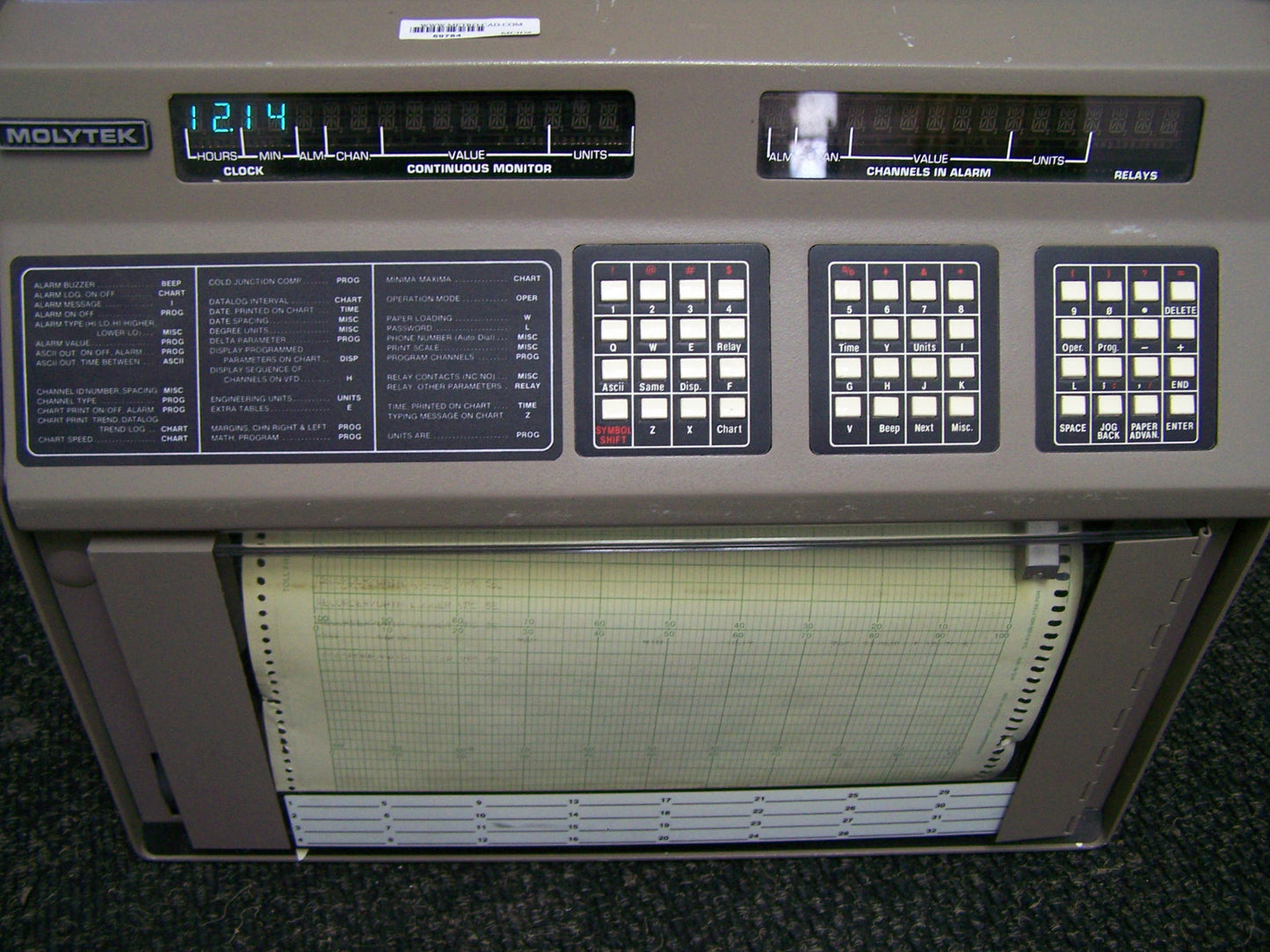 MOLYTEK 3702-5E-R PORTABLE RECORDER & DATA LOGGER