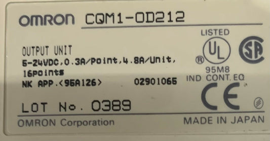 オムロン (3) CQM1-OD212 / CQM1-ID213 / CQM1-ID212 PLCモジュールカードリレー