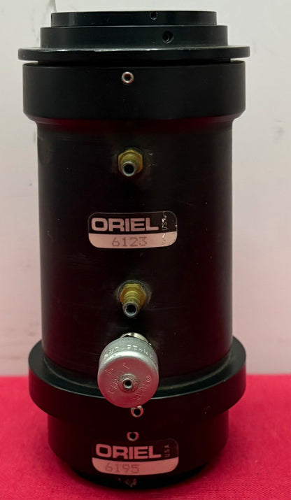ORIEL 6123 LIQUID OPTICAL FILTER 2" SERIES & 6195 FLANGE LENS HOLDER 1.5" SERIES