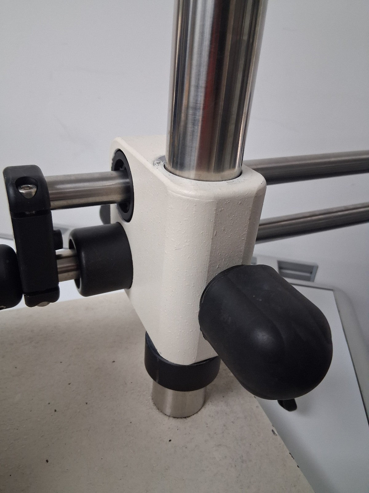 OLYMPUS SZ61 6.7 - 45X STEREO MICROSCOPE WITH BOOM STAND AND LED RING LIGHT