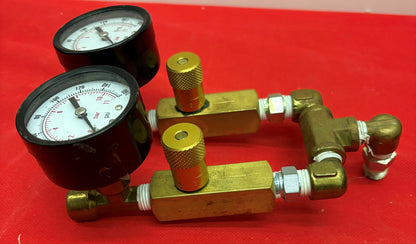 DELTROL FLUID EF20B EF 20 B EASY READ FLOW CONTROL VALVE 0807 W/ PSI GAUGES