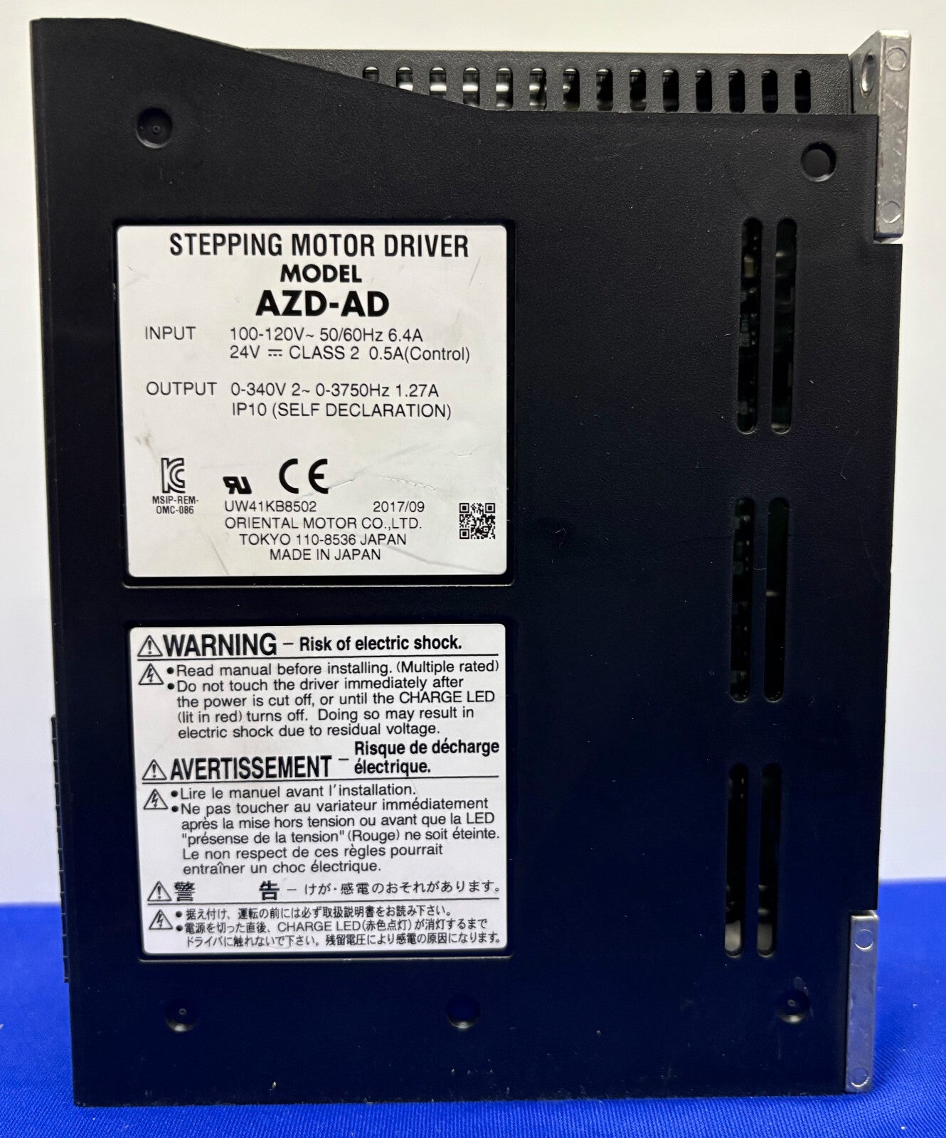 PILOTE DE MOTEUR PAS À PAS ORIENTAL MOTOR AZD-AD, ENTRÉE 100-120 V - PIÈCES/RÉPARATION 